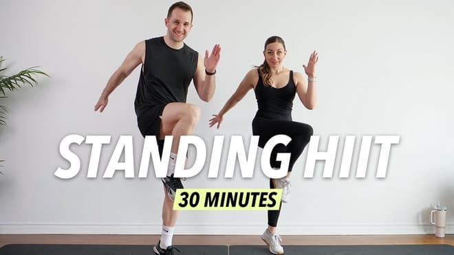 Кардио HIIT тренировка 30 минут — всё стоя, всё тело, сжигание калорий