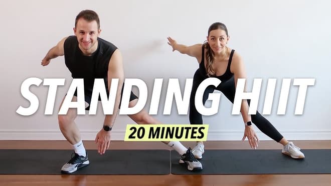 20-минутная кардио HIIT-тренировка стоя | Жиросжигание без оборудования